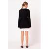 English Factory Women’s Mixed Media Cable Knit Sweater Dress(Black)