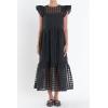 English Factory Women’s Organza Midi Dress(Black)