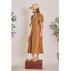 English Factory Women’s Stitch Detailed Midi Dress(Brown)