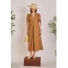 English Factory Women’s Stitch Detailed Midi Dress(Brown)