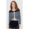 English Factory Women’s Stripe Cardigan(Navy/Off White)