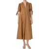 English Factory Women’s Stitch Detailed Midi Dress(Brown)