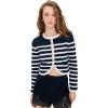 English Factory Women’s Stripe Cardigan(Navy/Off White)