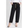 English Factory Women’s Cropped Denim Trousers(Black)