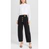 English Factory Women’s Cropped Denim Trousers(Black)