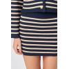 English Factory Women’s Knit Striped Mini Skirt(Navy)