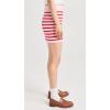 English Factory Women’s Knit Striped Mini Skirt(Pink/Red)