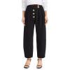 English Factory Women’s Cropped Denim Trousers(Black)