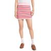 English Factory Women’s Knit Striped Mini Skirt(Pink/Red)