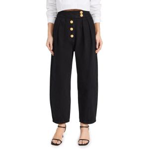 English Factory Women’s Cropped Denim Trousers(Black)