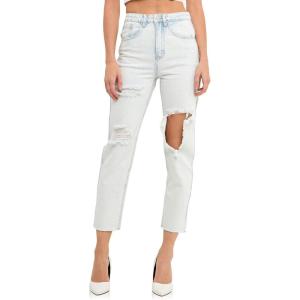 English Factory Women’s Destroyed Mom Jeans Denim
