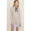 English Factory Women’s Combo Shirtdress, Taupe/Oxford Blue, S