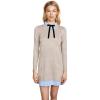 English Factory Women’s Combo Shirtdress, Taupe/Oxford Blue, S