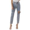 English Factory Women’s Destroyed Mom Jeans Medium Denim