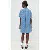 English Factory Women’s A-line Short Sleeve Shirt Dress(Blue Stripe)