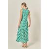 English Factory Women’s Floral Embroidered Midi Dress(Green)
