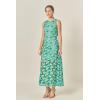 English Factory Women’s Floral Embroidered Midi Dress(Green)