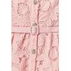 English Factory Women’s Lace Button-Front Sleeveless Midi Dress(Pink)