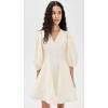 English Factory Women’s Puff Sleeve Flare Mini Dress(Cream)