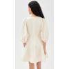 English Factory Women’s Puff Sleeve Flare Mini Dress(Cream)