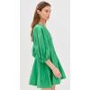 English Factory Women’s Puff Sleeve Flare Mini Dress(Green)
