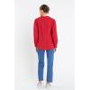 English Factory Women’s Scallop Collared Dress Shirt, Red, S