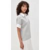 English Factory Women’s Scuba Collar Sweatshirt(Heather Grey/White)