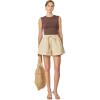 English Factory Women’s Cotton Drawstring Shorts(Beige)