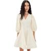 English Factory Women’s Puff Sleeve Flare Mini Dress(Cream)