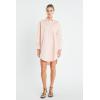 English Factory Women’s Classic Collared Mini Dress Shirt(Blush)