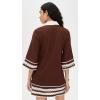 English Factory Women’s Color Block Shirt Mini Dress(Brown)