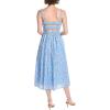 English Factory Women’s Floral Print Smocked Midi Dress, Blue Multicolored, L