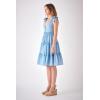 English Factory Women’s Tie Shoulder Mini Dress(Blue)
