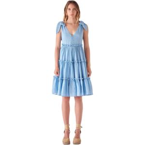 English Factory Women’s Tie Shoulder Mini Dress(Blue)