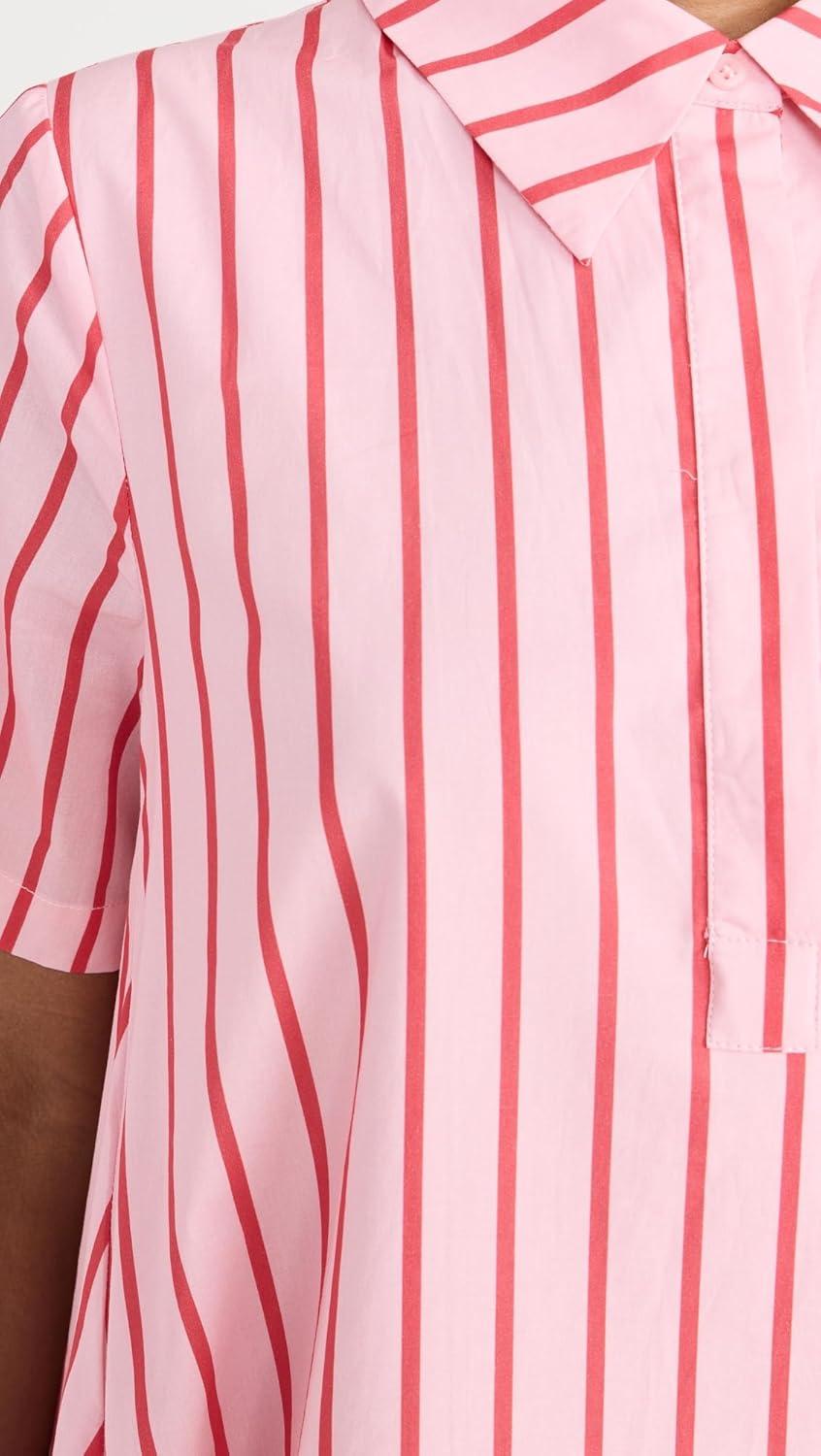 image:imageEnglish Factory Womens Stripe Sleeveless Maxi DressPinkRed