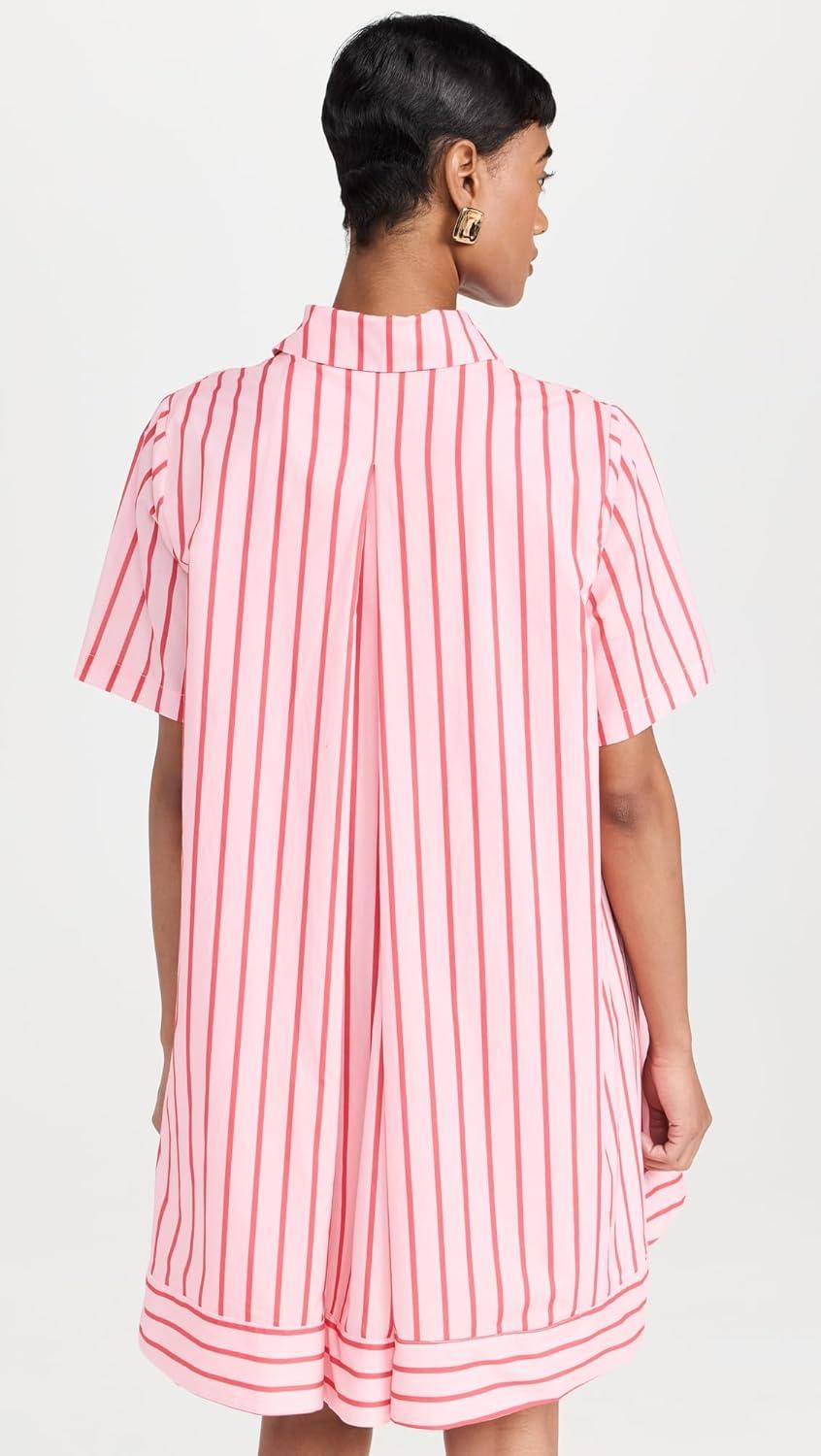 image:imageEnglish Factory Womens Stripe Sleeveless Maxi DressPinkRed