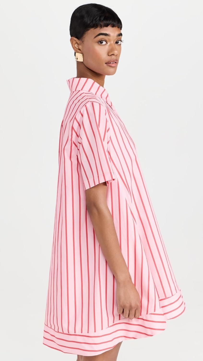 image:imageEnglish Factory Womens Stripe Sleeveless Maxi DressPinkRed