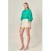 English Factory Women’s Balloon Sleeve Blouse(Green)