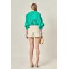 English Factory Women’s Balloon Sleeve Blouse(Green)