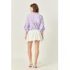 English Factory Women’s Balloon Sleeve Blouse(Purple)