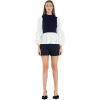 English Factory Women’s Mixed Media Top(Navy/White)
