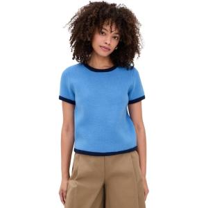 English Factory Women’s Color Block Sweater Top(Blue Multi)