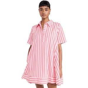 English Factory Women’s Stripe Sleeveless Maxi Dress(Pink/Red)