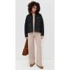 English Factory Women’s Collar Knit Half Sleeves Top(Taupe)