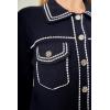 English Factory Women’s Denim-Look Knit Cardigan(Blue)