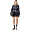 English Factory Women’s Denim-Look Knit Cardigan(Blue)