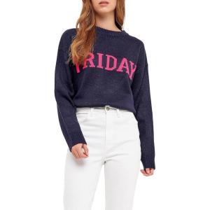 English Factory Women’s Week Motif Sweater(Twilight)