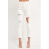 English Factory Women’s Destroyed Mom Jeans White