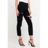 English Factory Women’s Destroyed Mom Jeans(Black)