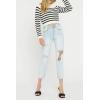 English Factory Women’s Destroyed Mom Jeans(Denim)